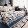 Home Chenille Estilo Étnico Flor Sofá Tapete Cobertor Cobertor Verão Camping Piquenique Cobertor Capa Sofá Capa