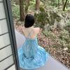 Bohemian Neck Halter Suspender Dress Women's Summer Seaside Vacation Super Fairy Pendulum Dress