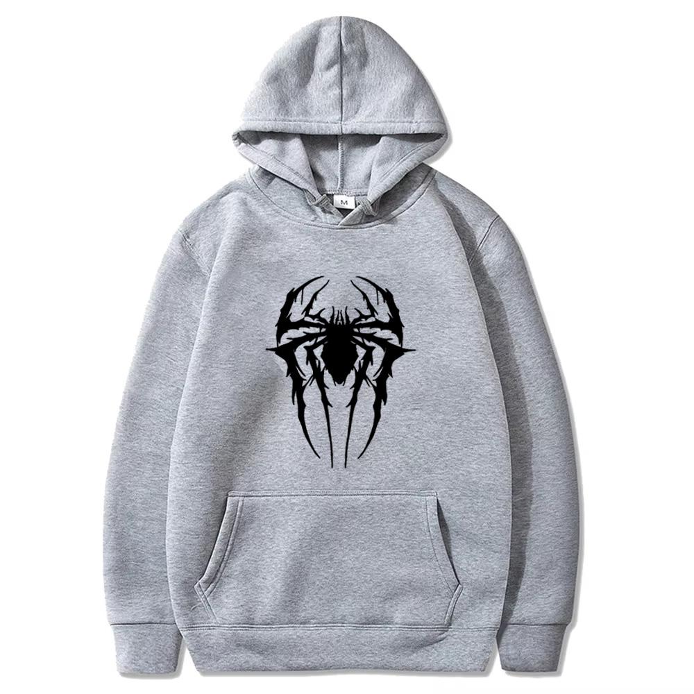 Fashion Brand Men's Hoodie Casual Hoodie Sweatshirt Men's/Women's Top Solid Color Printed Spider Hoodie Sweatshirt  WY0184