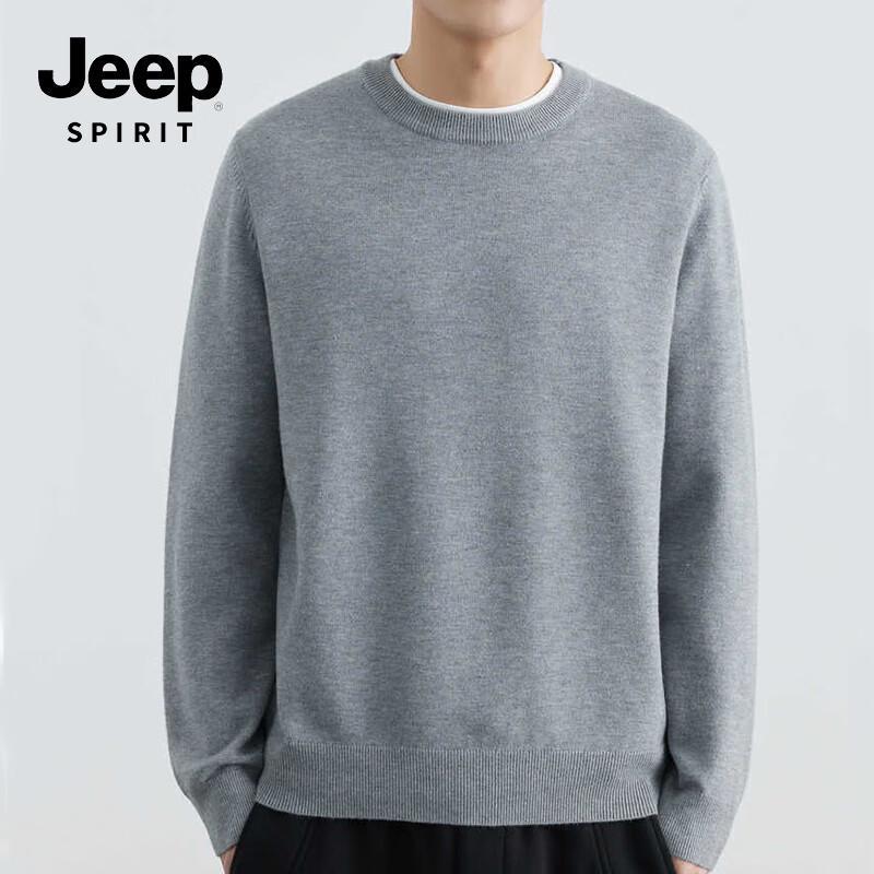 

JEEP SPIRIT Мужской трикотажный свитер с круглым вырезом, тяжелый вес 2XL