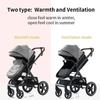 Poussette 3 en 1 Bébé Combinée Siège-Auto Nacelle Trio Réversible Réglable Haute Qualité Roues increvables Canne.NOIR