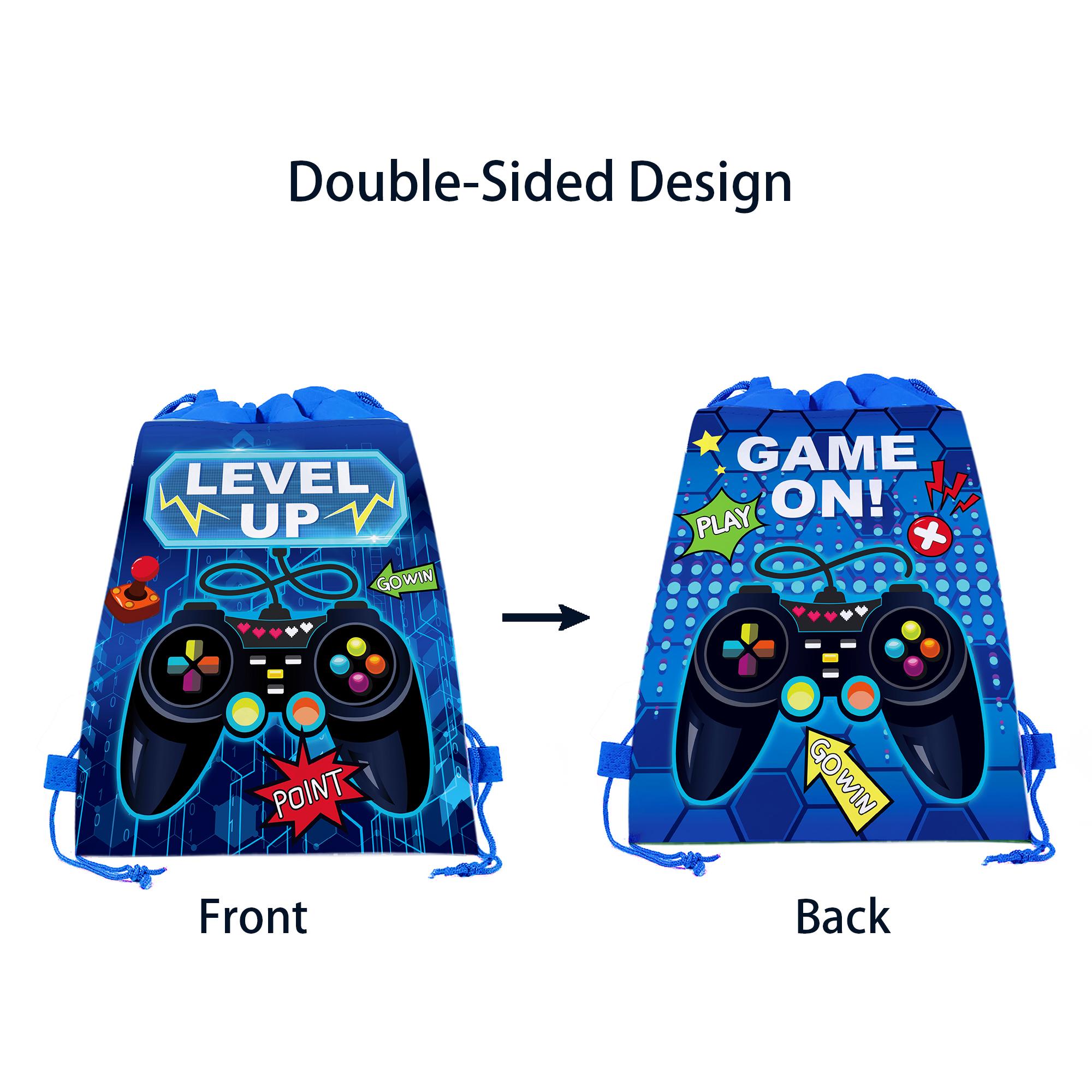 

Handle Game Non-woven Gifts Bag School Sports Drawstring Backpack Kids Birthday Party Packing Storage Bags 34x27cm