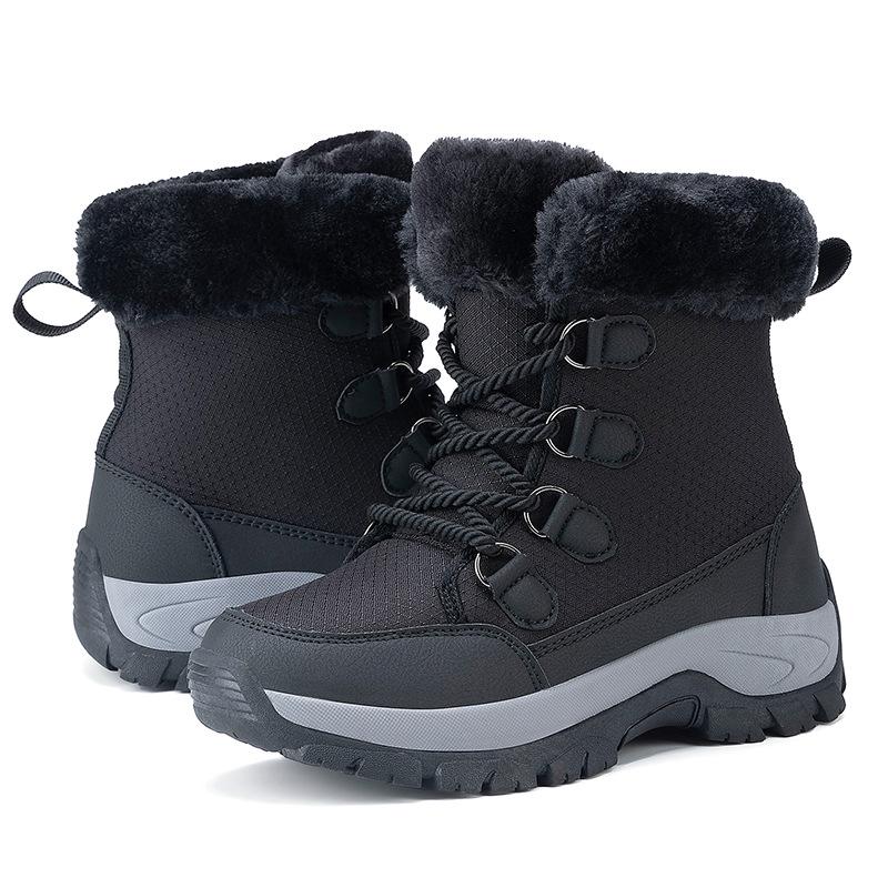 

Women s Fleece-Lined Non-Slip Hiking Boots - High-Top, Warm Winter Snow Boots 42 чорний