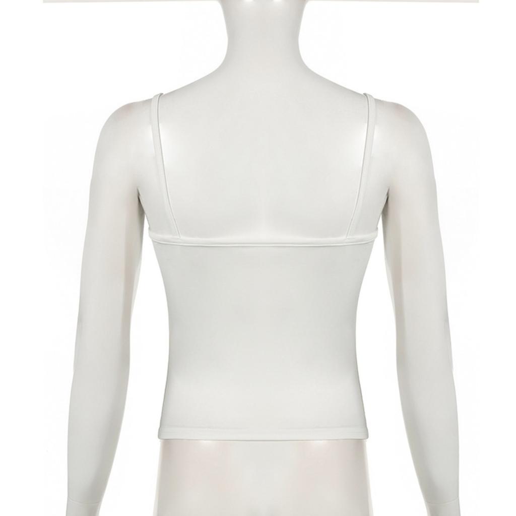 Pletené tílko s kulatým výstřihem, crop topy, dámské letní tílko, jednobarevné tílko, módní sportovní top, dámské bez rukávů, zkrácené, Y2K oblečení pro dívky