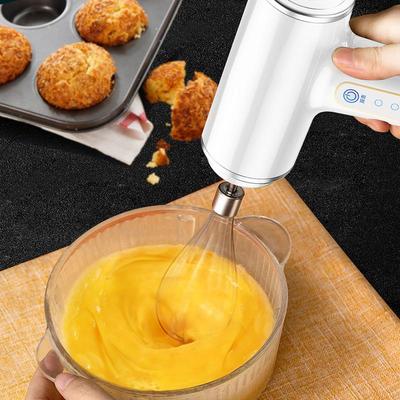 Elektrischer Mixer Handheld Küchenhandmixer Wiederaufladbar Hochgeschwindigkeits-Rührbesen Tragbar zum Teigmischen Milchaufschäumen Reisen