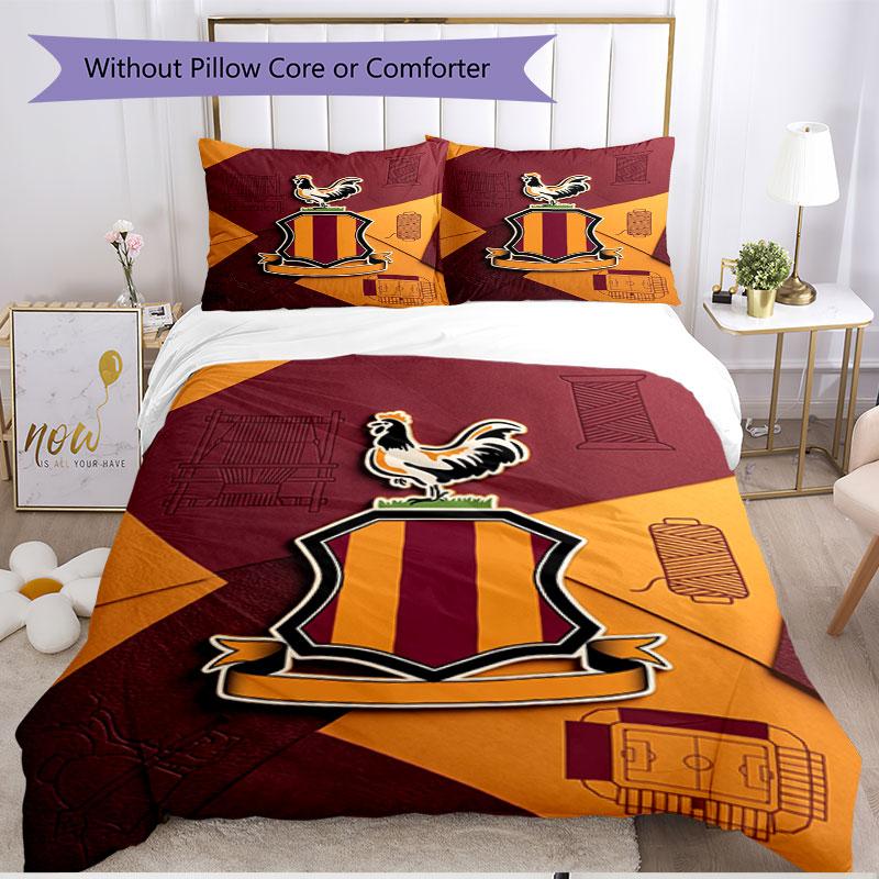 3-osaline tekikotikomplekt (1*Tekikott + 2*Padjapüür, Ilma sisuta), Bradford City AFC Prindiga Pehme Kõikhooajalise Voodipesukomplekt, Kodu Magamistoa Dekoor Kingitus