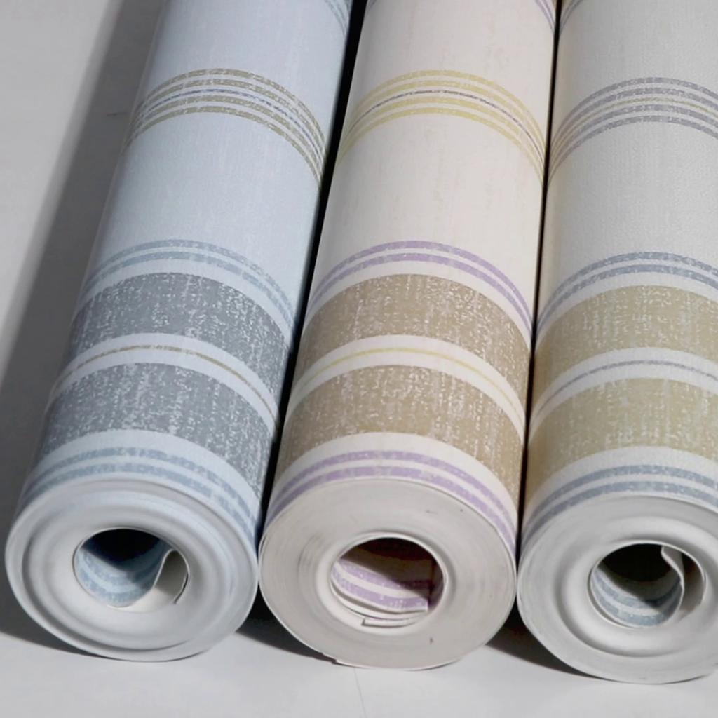 Modern Blue Vertical Stripes Wallpaper Bedroom Living Room Non Woven Wall Paper for Tv Sofa Background Mural