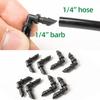 400/200PCS Garden Irrigation Joint Drip Irrigation Barbed Connectors, Universal Barbed Tee Fittings , Fits 1/4 Inch Drip Tubing (4/7Mm Tee Pipe)
