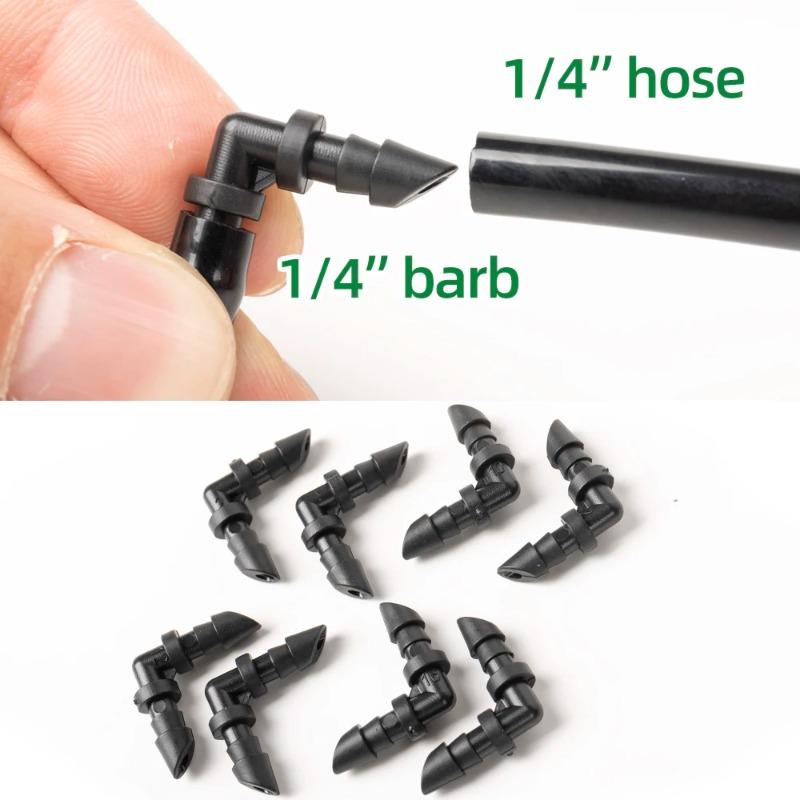 400/200PCS Garden Irrigation Joint Drip Irrigation Barbed Connectors, Universal Barbed Tee Fittings , Fits 1/4 Inch Drip Tubing (4/7Mm Tee Pipe)