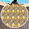 Yellow Bee Round Beach Towel Microfiber Quick Dry Lightweight Cartoon Animal Beach Blanket Throw Roundie Swim Pool Circle Towel