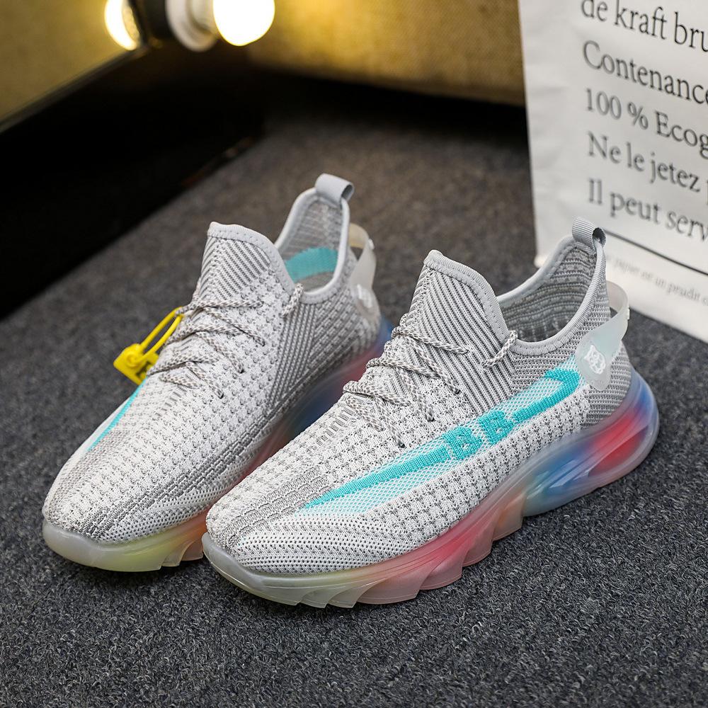 Autumn New Women's Shoes Fashion Trend Jelly Sole Sneakers Fly Woven Breathable Casual Shoes Comfortable