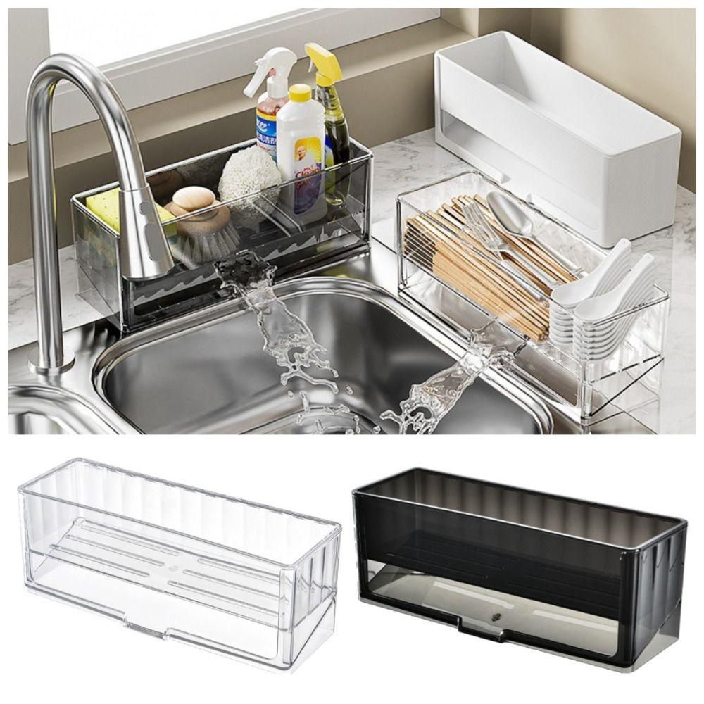 Detachable Partition Self-Draining Kitchen Sink Organizer Quick Dry Shower Storage Holder  Shampoo