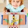 Early Learning Dressing Trainer Hands on Wooden Dressing Practice Board For Clothing Practice Motor Skills Development