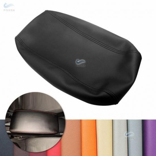 For Jeep Grand Cherokee Black Leather+Red Line Armrest Center Console Lid Cover