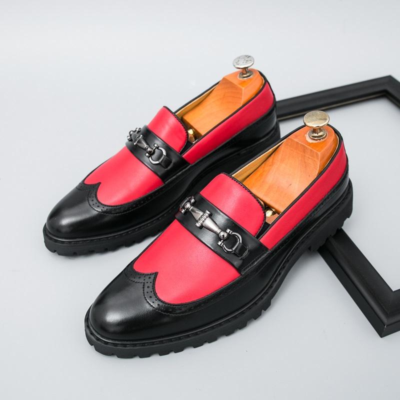 

Новые остроносые белые с черным смешанные туфли на толстой подошве в деловом повседневном стиле с увеличением роста для мужчин, свадебное платье, выпускной вечер, zapatos hombre 38