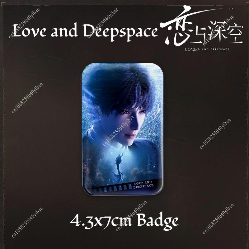2025 Love and Deepspace Sylus Rafayel Zayne Xavier Caleb Cinema Co-ed Badge Rectangular Emblem Brooch Backpack Decoration