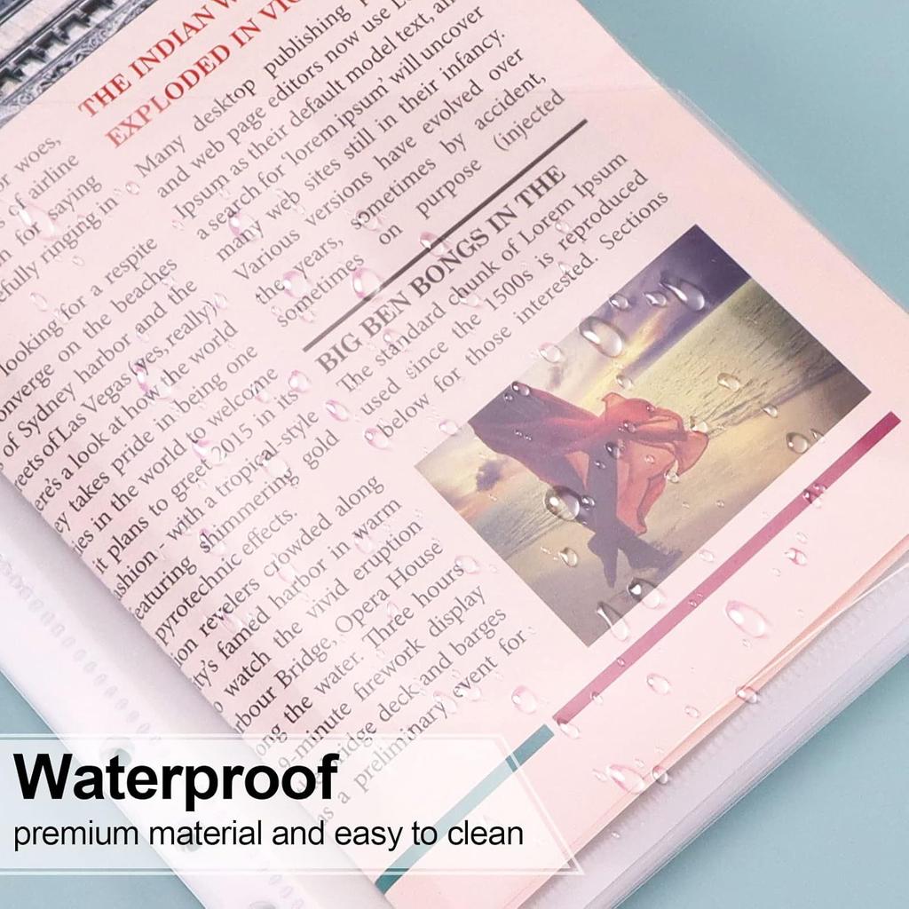 10 Pcs Plastic Binder Pocket Clear Poly Binder Organizer 6 Holes A5 Binder Folders for School and Office Supplies