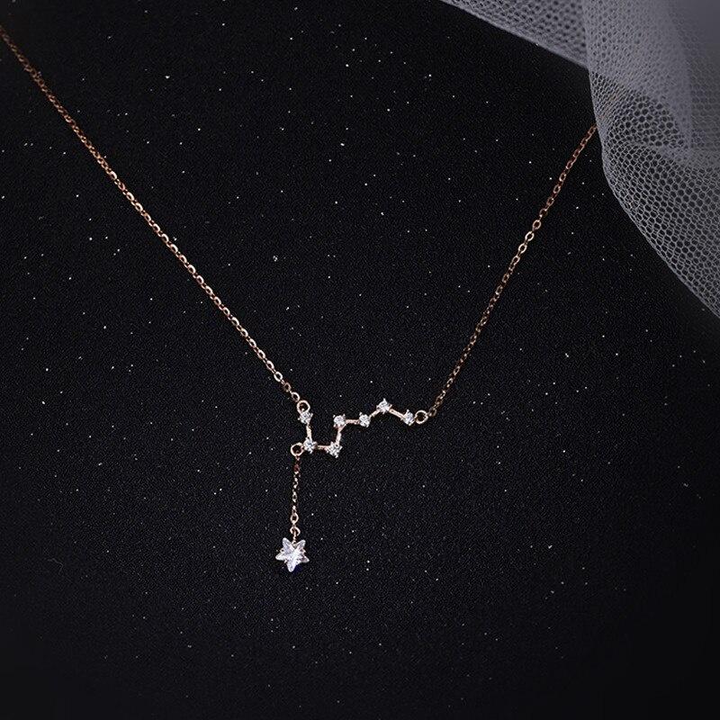 Female New Big Dipper Necklace Fashion Personality Light Luxury Niche Design Sense Tassel Exquisite Clavicle Chain