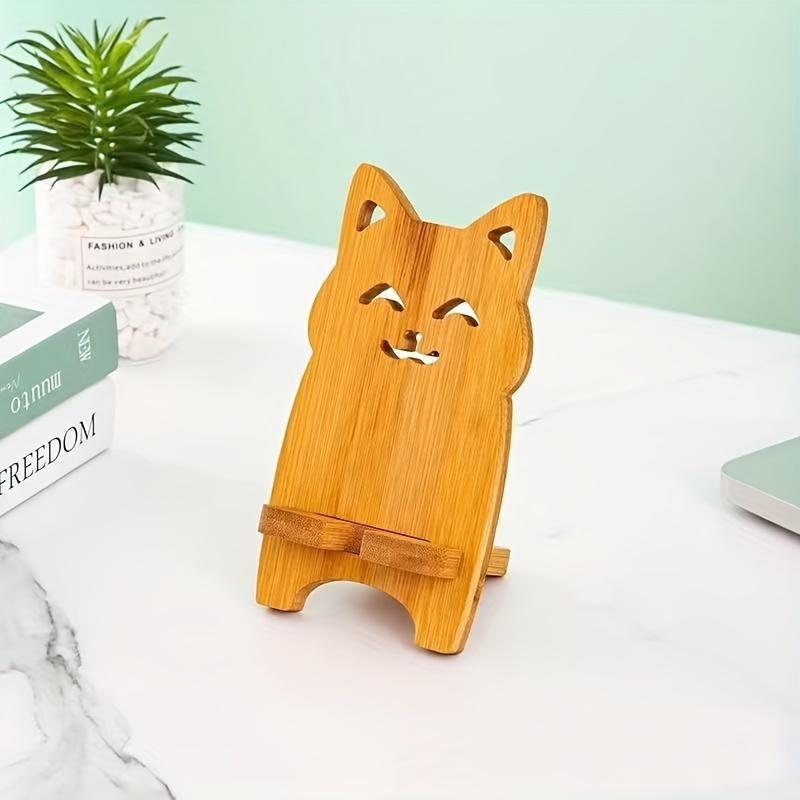 1 schattige telefoonhouder, bureaumontage, schattige kattenhouderbasis, geschikt voor alle mobiele telefoons