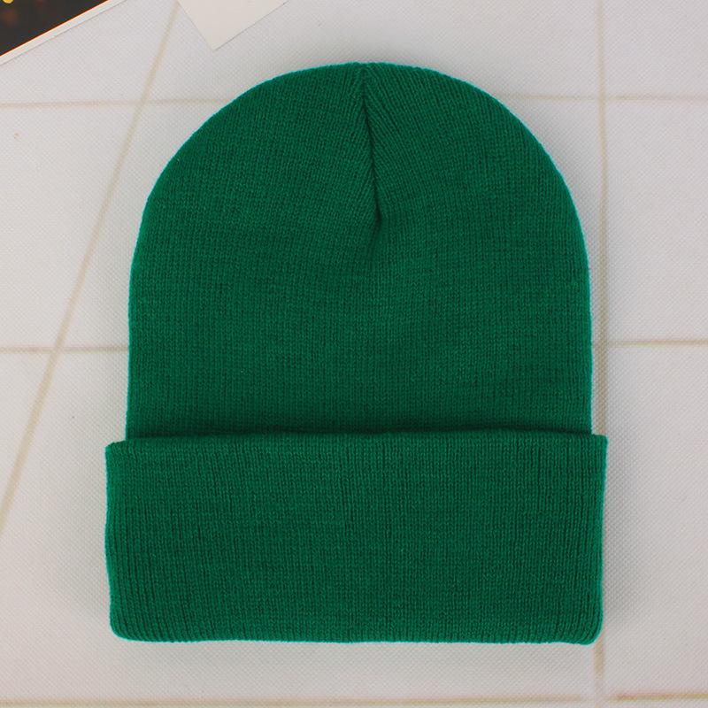 Unisex Fluorescent Acrylic Beanie – European and American Candy Color Knit Hat for Autumn and Winter
