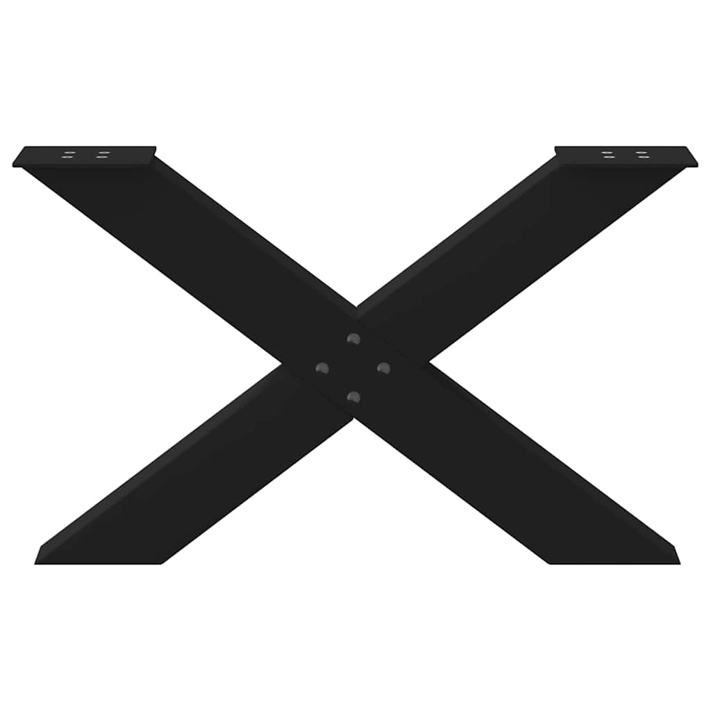 Vidaxl Nogi Do Stolika Kawowego W Kształcie Litery X 2 Szt Czarne Stal