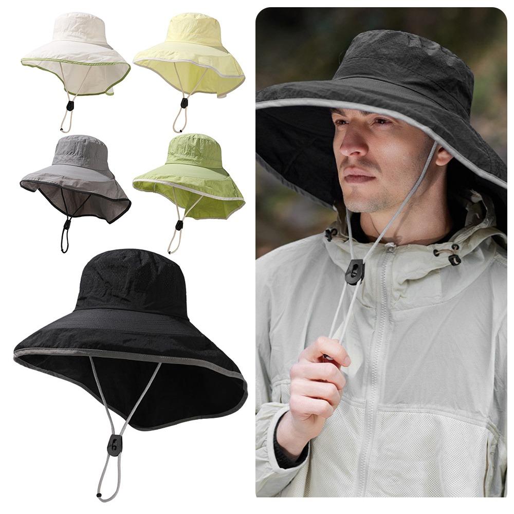 Anti-UV Fisherman Hat Wide Brim Bucket Hat New Beach Cap Women