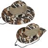 Mode Outdoor Breitkrempig Tarnmuster Fischerhut Bucket Boonie Hut Anti-UV Kappe