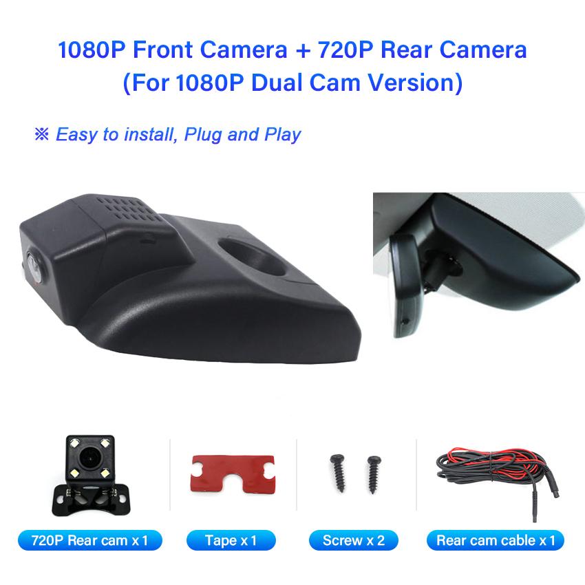 Car DVR Wifi Video Recorder Plug and play Dash Cam Camera For Toyota Highlander 2018 2019 2021 HD Night Vision Control Phone APP