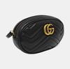 [Pre-Owned] Gucci Quilted Leather GG Marmont Matelassé Belt Bag 38/95 'Black' - Very Good #12QL9CG