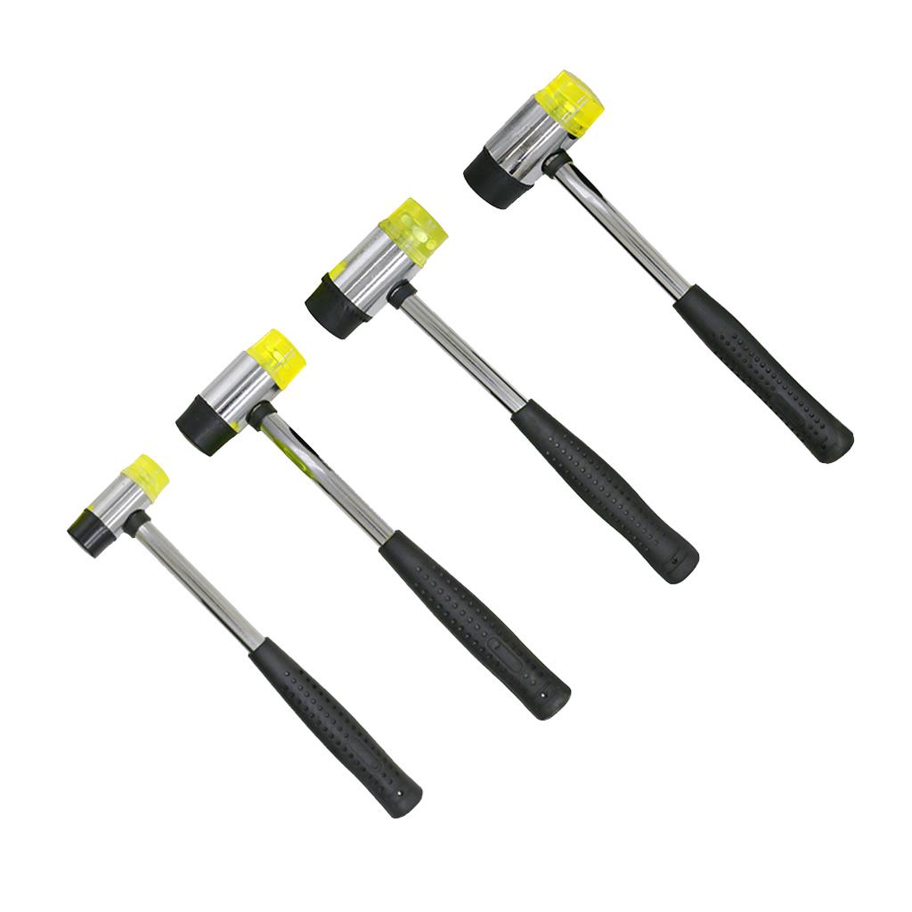 25mm Plastic and Rubber Hammer Mallet for Jewelry, Leather Crafts, Woodworking (Black)