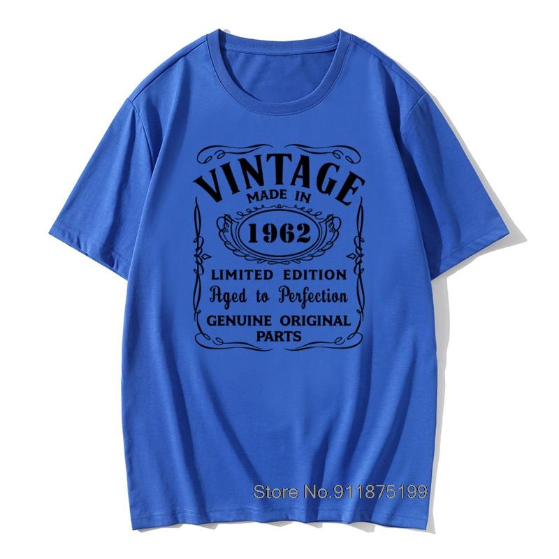 Vintage Made In 1962 T-Shirt Anniversary Present Funny Unisex Graphic Graphic Cotton Short Sleeve Novelty O-Neck Father Tshirt