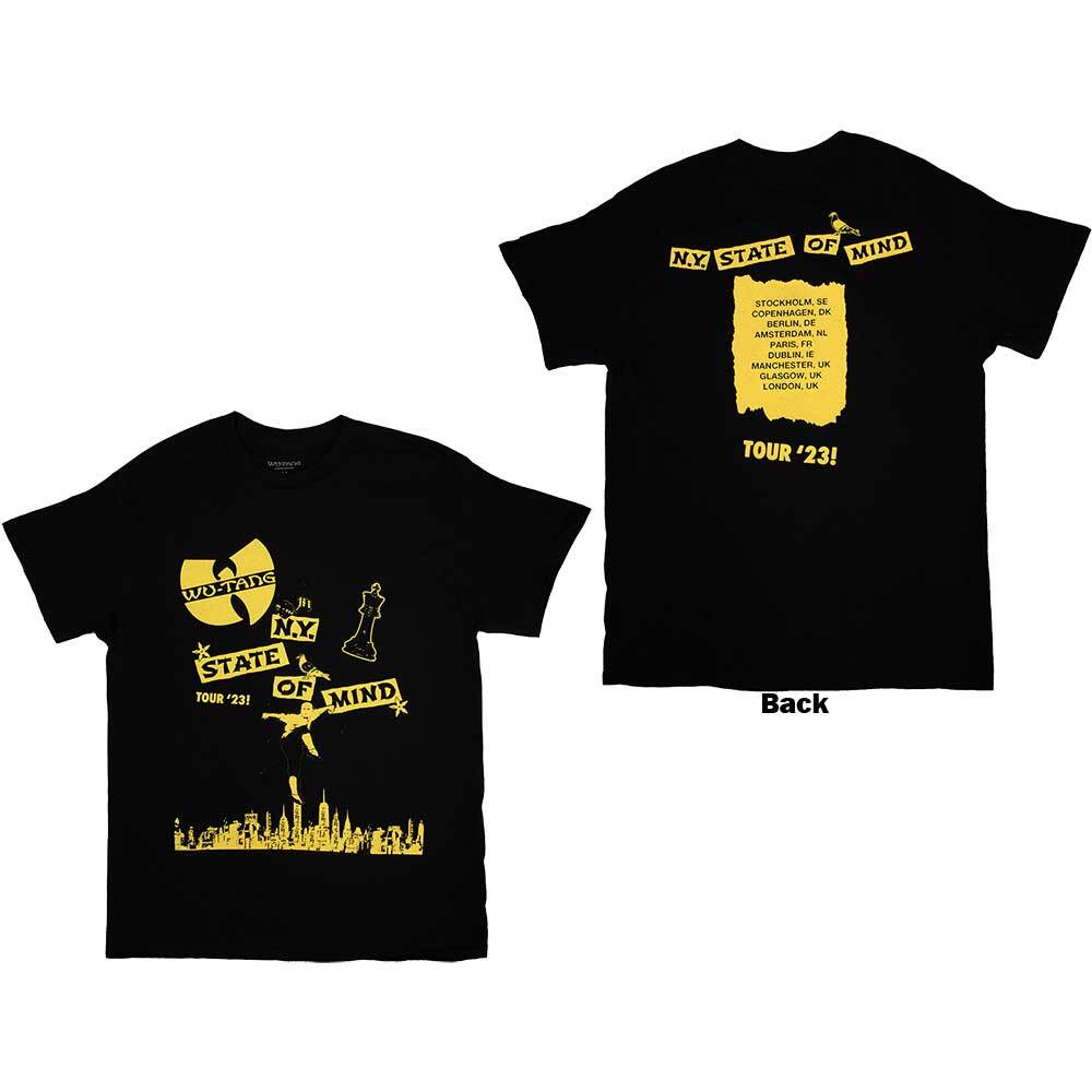 Wu-tang Clan Tour 23 NY State Of Mind T-Shirt Black New XL