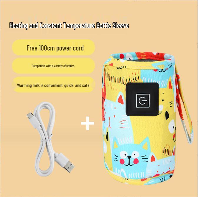 Universeller Cartoon-Milchwärmer: Dreistufige Heizung, Tragbarer isolierter Flaschenüberzug