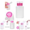 Pressurized Nail Tool Wash Bottle Nail Polish Remover And Water Absorbing Manicure Bottle Pink)