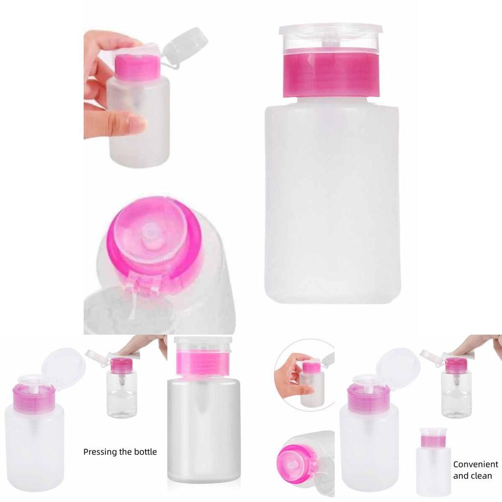 Pressurized Nail Tool Wash Bottle Nail Polish Remover And Water Absorbing Manicure Bottle Pink)