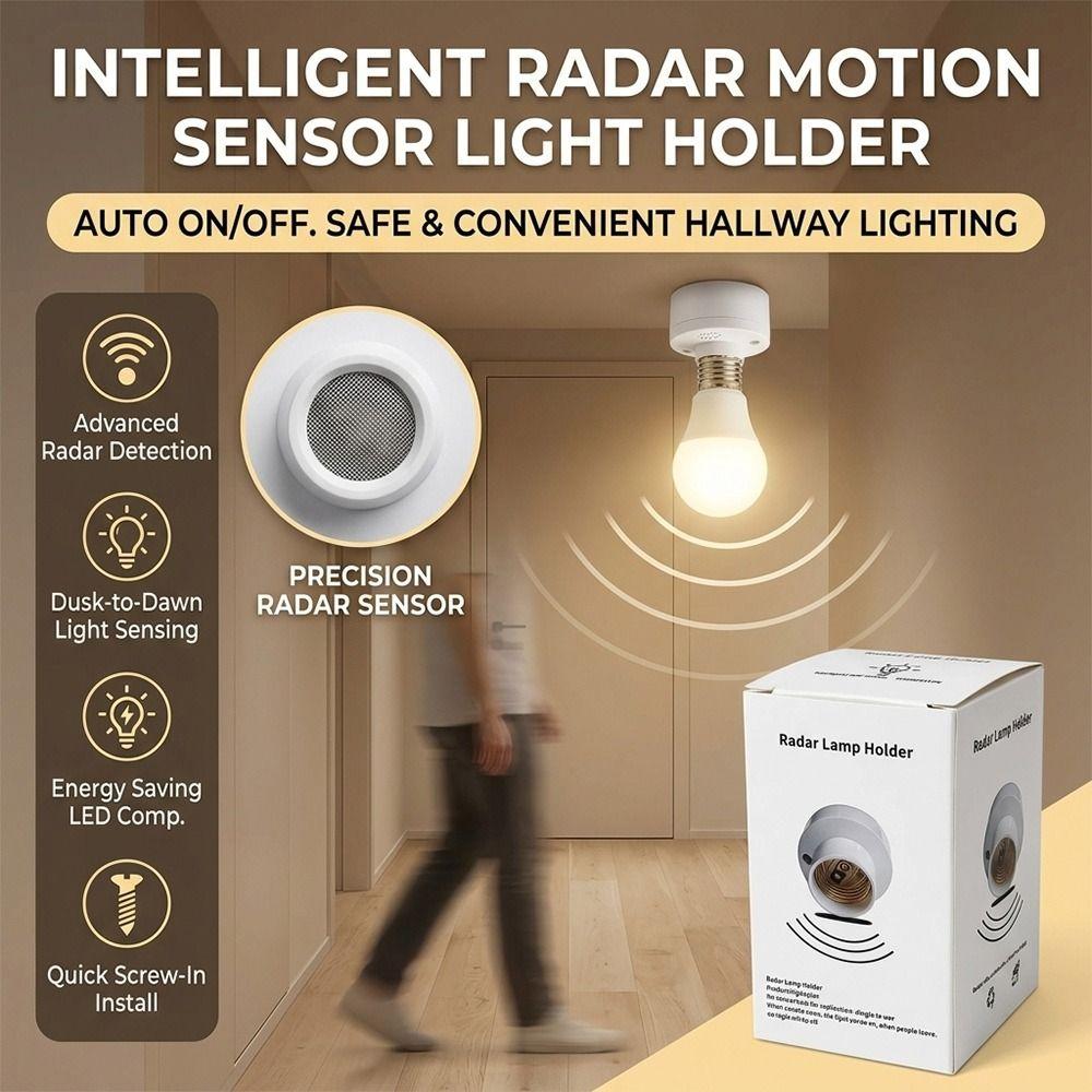 Automatic On Off Sensor Lamp Holder Screw in Lamp Socket Adapter  Lighting Accessories