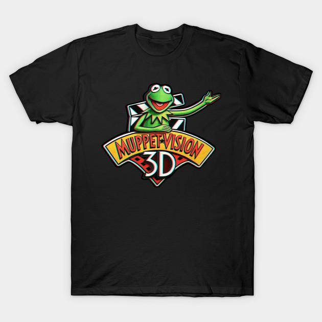 

Men Black Print T-shirt Muppet Vision 3D Effect No-Cut Transfer Paper Print Cotton Tshirt M чорний