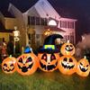 8 FT Halloween Inflatable Decoration Ghost Pumpkin Band Decorations Outdoor Holiday Decor, LED Lights Blow Up Party Decoration