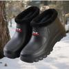 Wasserdichte Baumwollschuhe für Männer, um im Winter warm zu bleiben. Wasserdichte, rutschfeste und mit Samt verdickte High-Top-Schneestiefel, die Schuhe sind zu klein