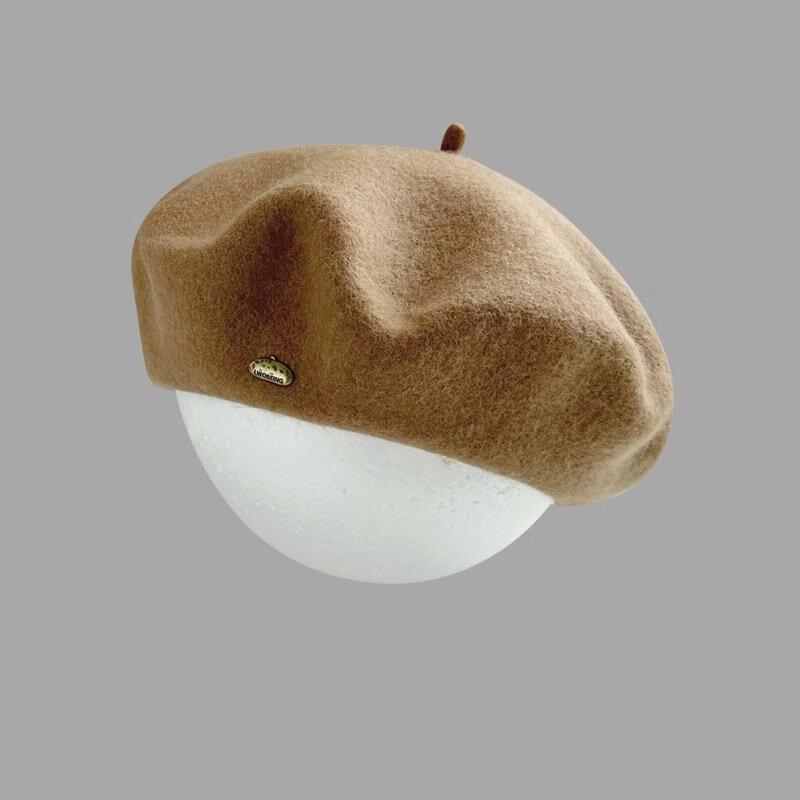 Женский шерстяной берет M（56-58cm）