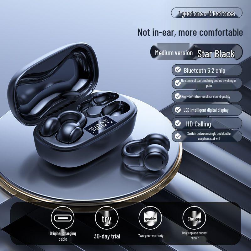 2025 Wireless Ear-Clip Bluetooth Headphones: Binaural, High-Value, Superb Sound, Extended Battery Life