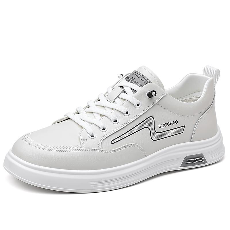 

Мужская маленькая белая обувь Повседневная кожаная обувь Обувь для активного отдыха и путешествий Обувь для скейтбординга Обувь для трекинга Универсальные мужские кроссовки 44 белый