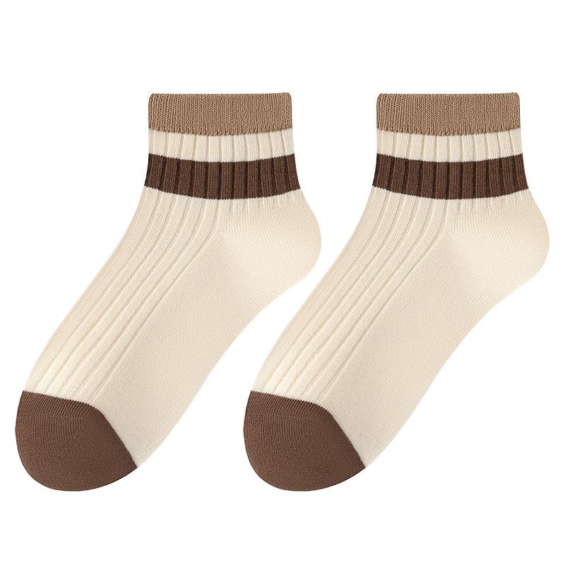 Socks, Sweat-Absorbing And Odor-Proof Autumn Socks, Maillard Double-Needle Breathable Cotton Socks, Trendy Versatile Socks