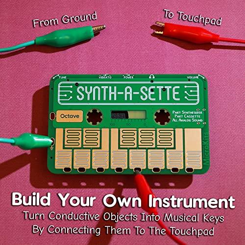 MicroKits Synth-a-Sette | Pocket-Sized Synth Set | Analog Synthesizer | Music Gadget | Banana-Powered Electronic Instrument Kit