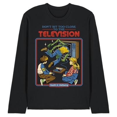 Steven Rhodes Unisex Adult DonÂ´t Sit Too Close To The Television Long-Sleeved T-Shirt