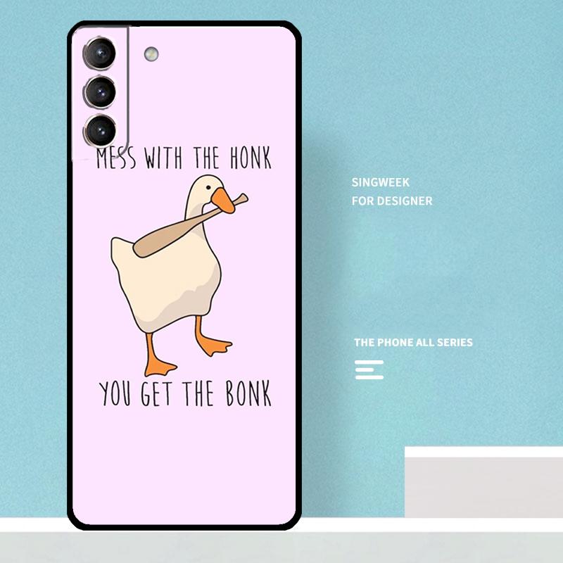 Funny Cartoon Duck Case For Samsung Galaxy S24 Ultra S20 S21 S22 S23 S25 Ultra S9 S10 Plus S25 FE Phone Cover