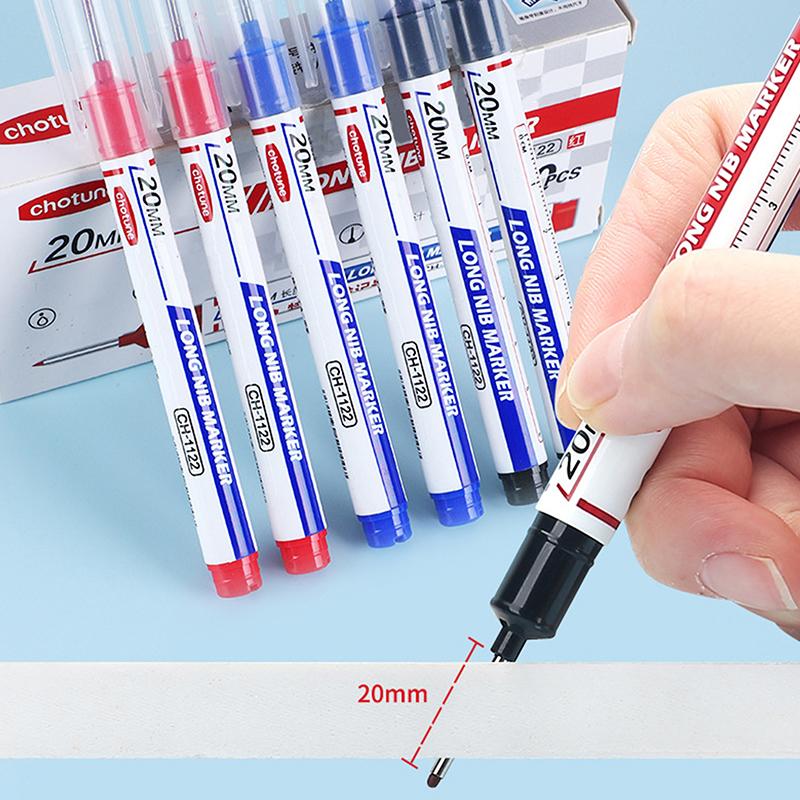 10ks/sada 20 mm Hluboký otvor s dlouhým hrotem Permanentní popisovače pro kovové perforační pero Vodotěsná koupelna Dřevoobráběcí dekorace
