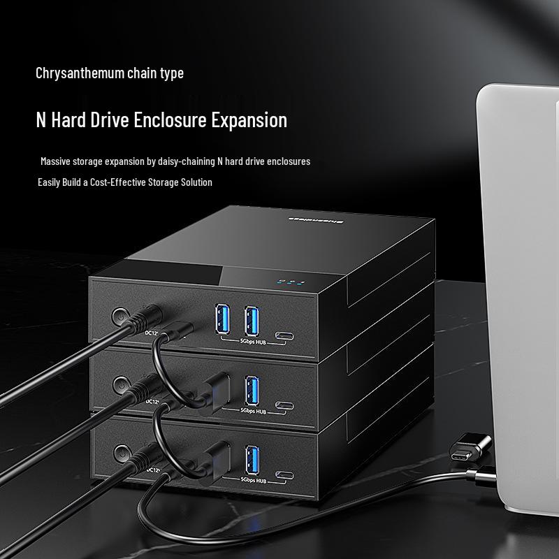 3.5" USB 3.0 Desktop External HDD Enclosure with 20TB SATA Docking Station
