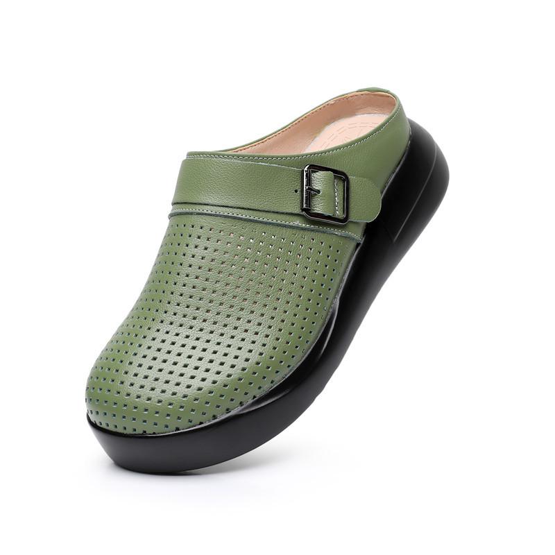 

Модные GKTINOO 2025 Лето Новые Натуральная Кожа Мягкая Подошва Платформа Шлепанцы Ручной Работы Полые Сандалии Женская Обувь Уличные Слайды 41