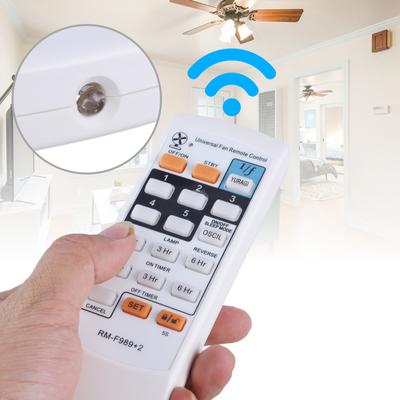 RM-F989+2 Universal-Fernbedienung für Deckenventilator Wandventilator Fernbedienung Erweiterte Steuerung für Doppelventilatoren